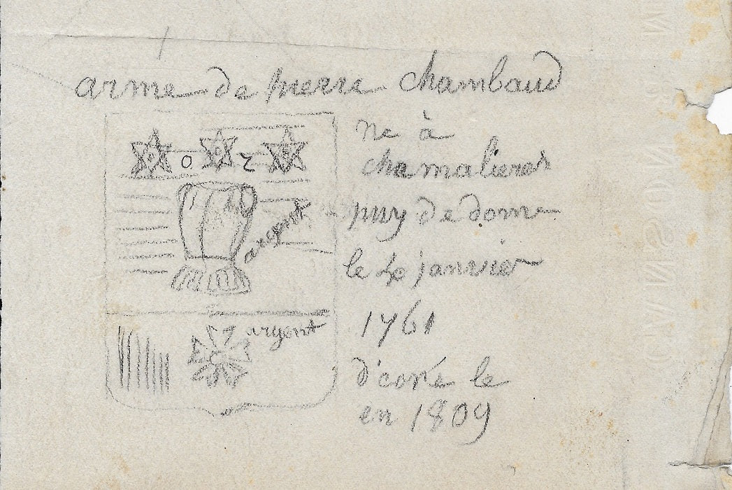 Tardieu Armoirie de Pierre Chambaud XIXe