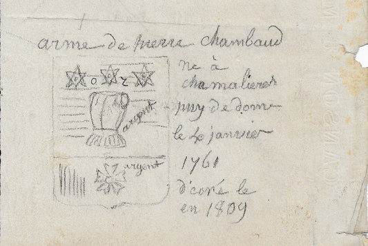 Tardieu Armoirie de Pierre Chambaud XIXe
