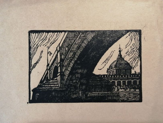 Thuaire Lyon Pont Wilson & Dôme de l'Hôtel Dieu c. 1920