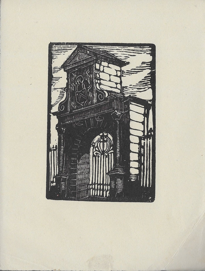 Thuaire Lyon Portail d'un Parc avec armoiries c. 1920