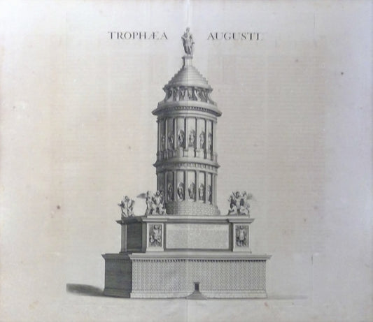 Blaue Trophaea Augusti (Trophée d'Auguste, La Turbie) 1682