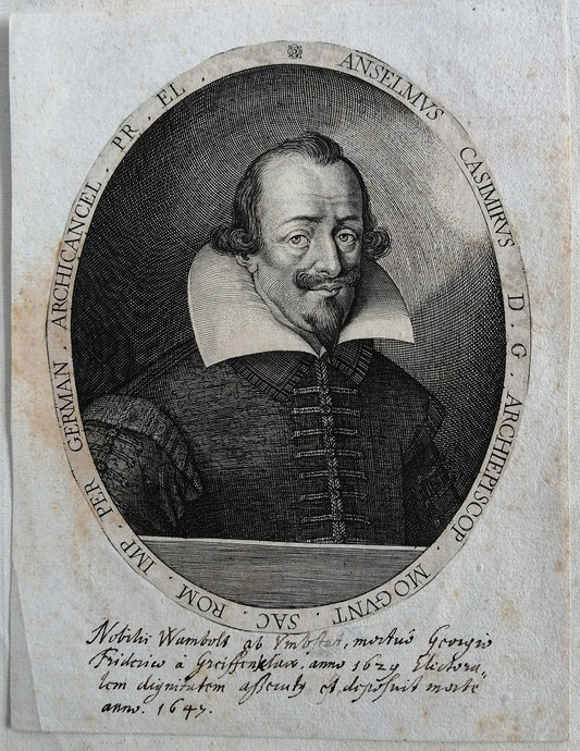 École Allemande Portrait d'Anselmus Casimirus Wambolt XVIIe