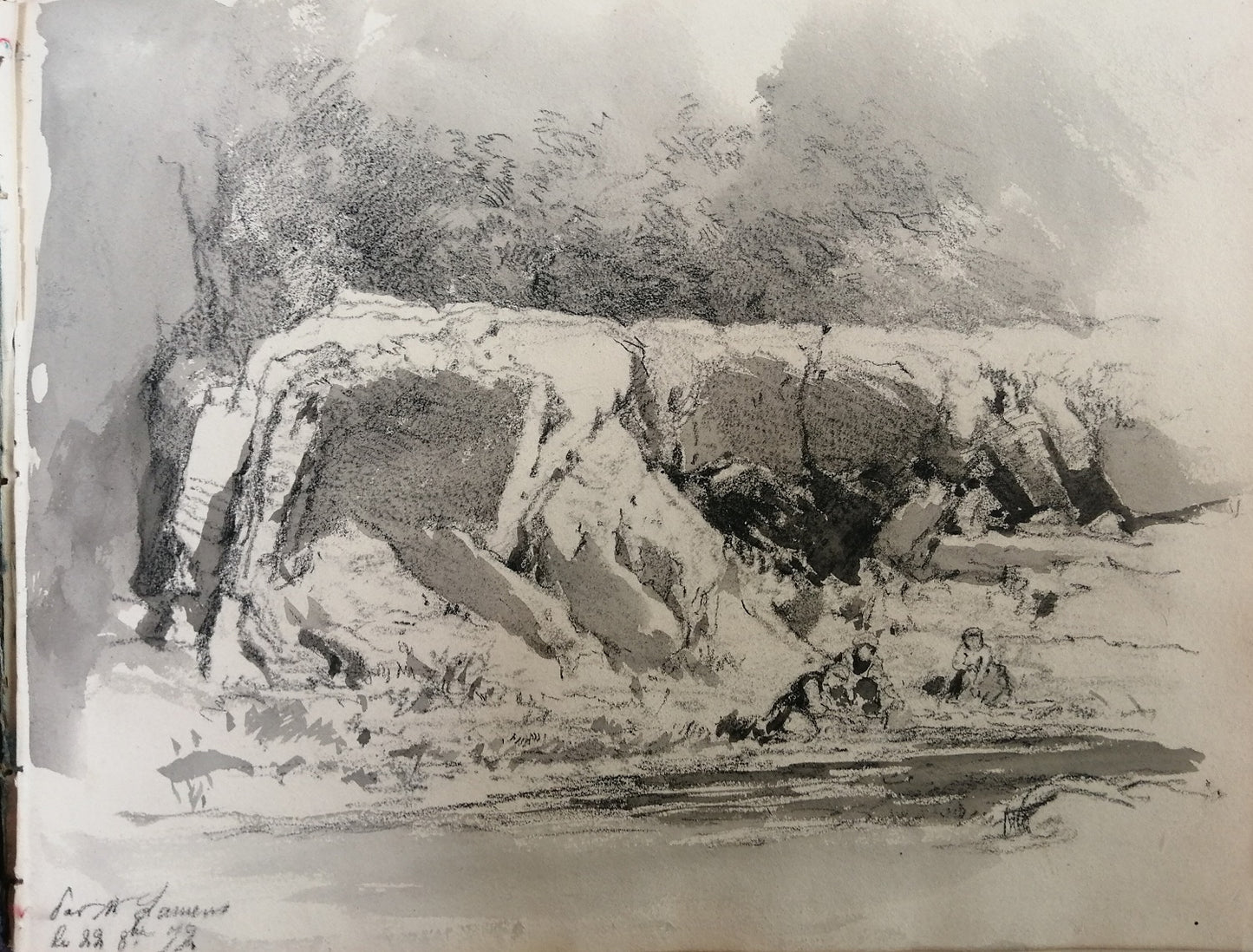 Laurens Lavandières près d’une rivière (1872)