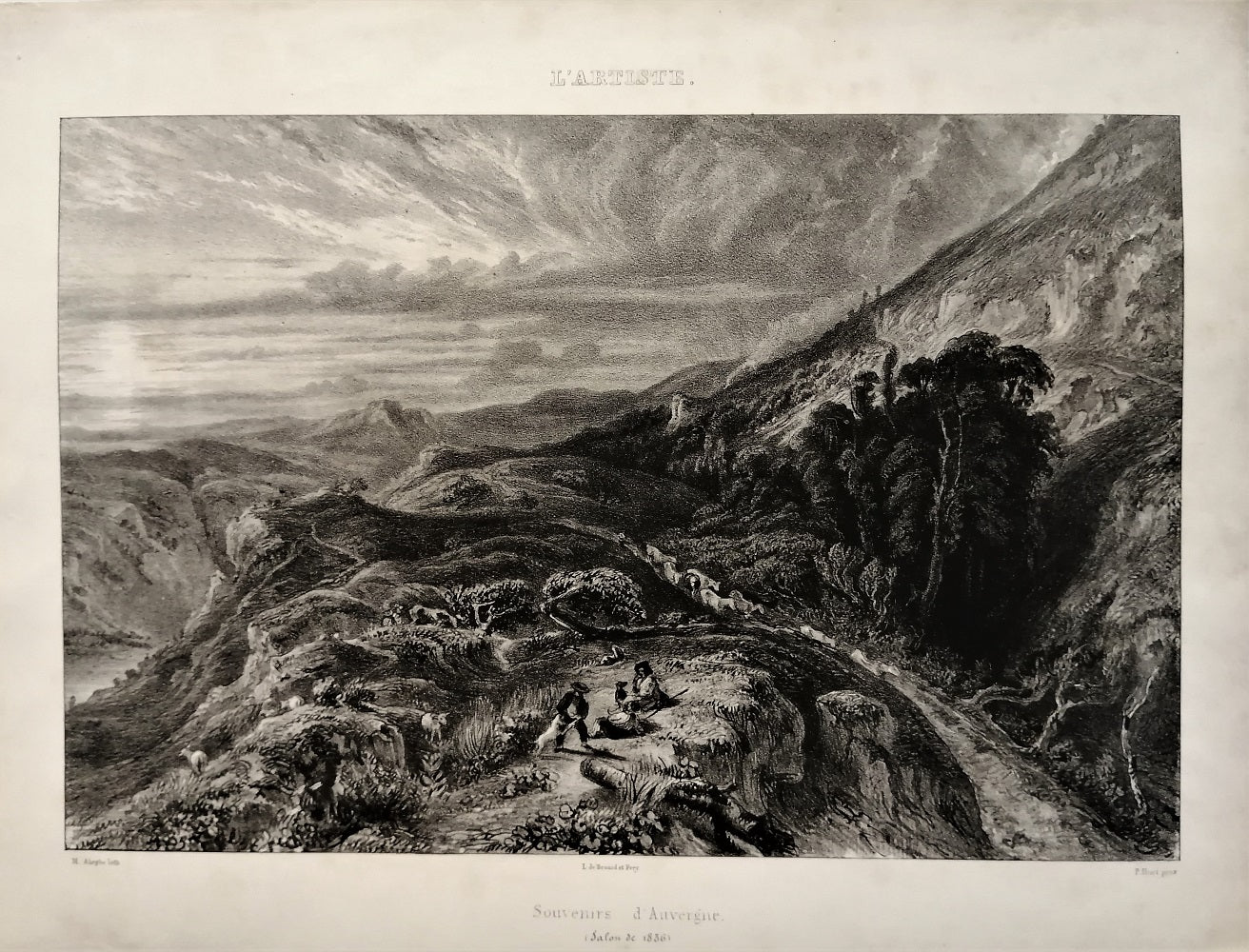 Alophe Huet Souvenirs d’Auvergne (1836)