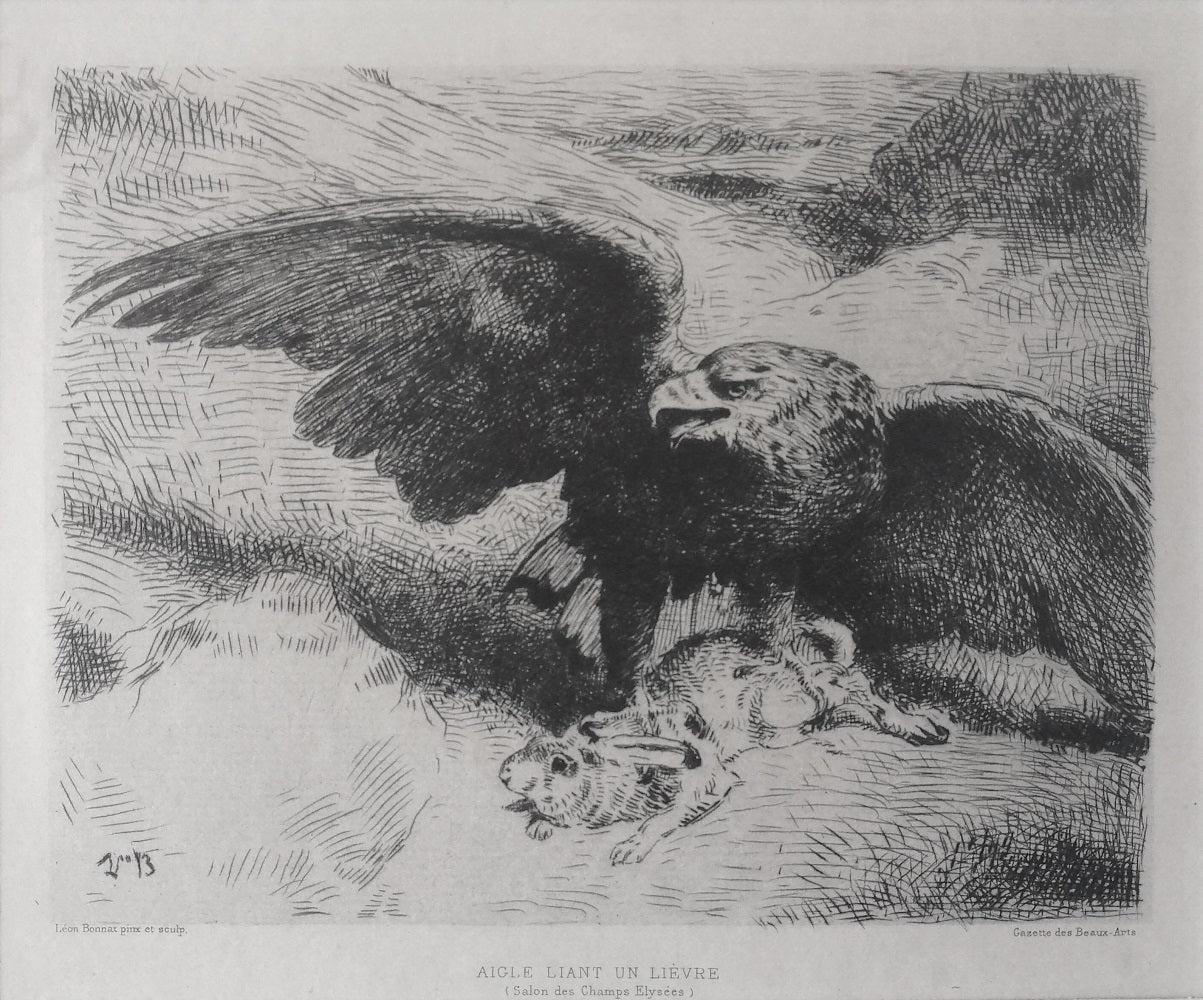 Bonnat Aigle liant un lièvre (1897)