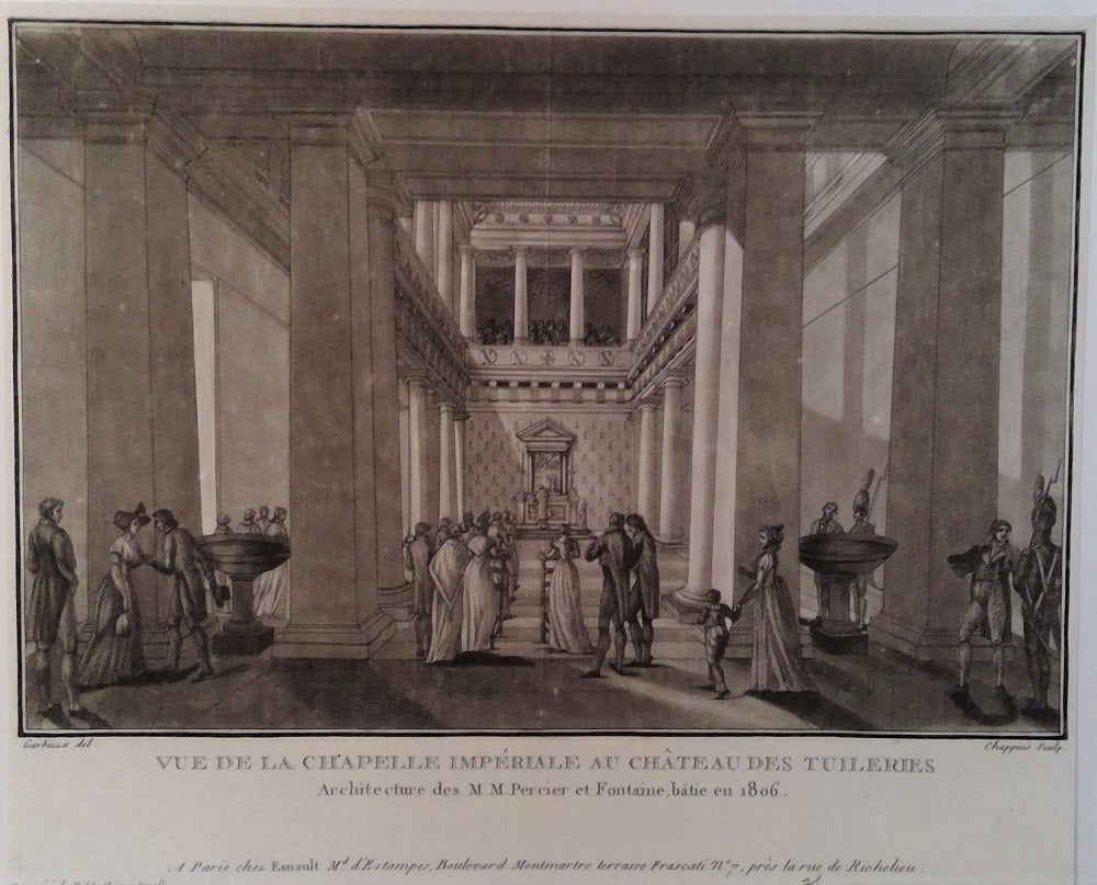 Chapuis Garbizza Vue de la Chapelle Impériale au château des Tuileries