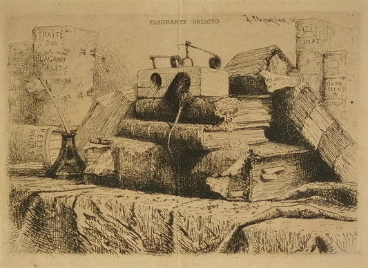 Chevrier Flagrante delicto (1876) Humour noir