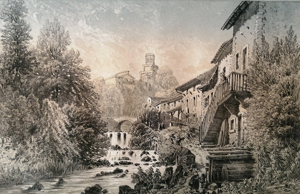 Clerget Royat Vue prise du ravin Puy-de-Dôme Auvergne 1856