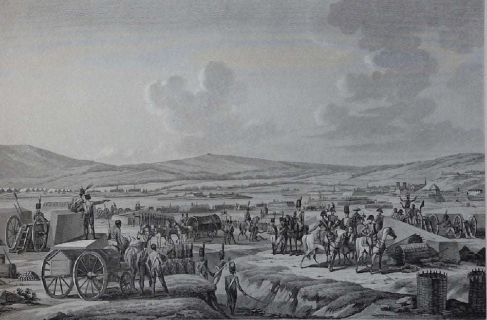 Couché Napoléon visite les travaux du siège de Dantzick dirigés par le maréchal Lefebvre le 9 mai 1807