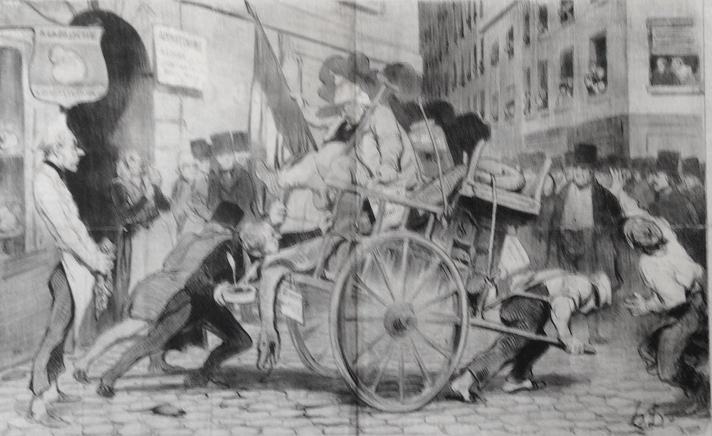 Daumier GRRRRAND DÉMÉNAGEMENT DU CONSTITUTIONNEL (1846)