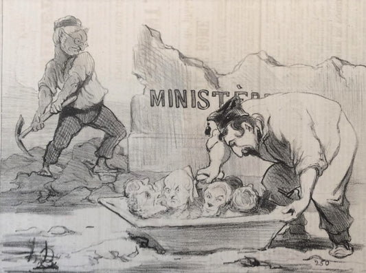 Daumier Un replâtrage (Charivari 1851)