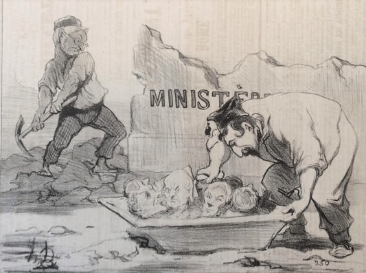 Daumier Un replâtrage (Charivari 1851)