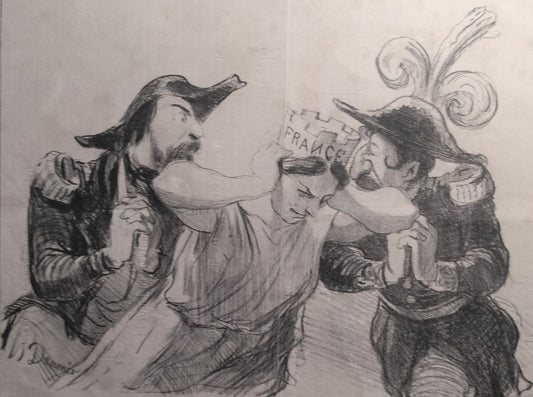 Daumier Ni l'un, ni l'autre ! (Charivari 1851) Louis Bonaparte
