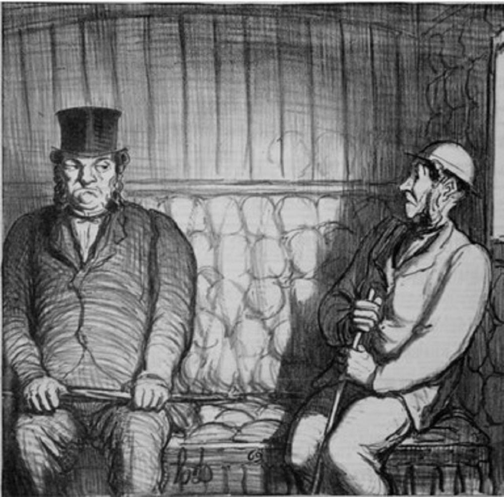 Daumier Chemin de Fer La figure de ce Monsieur ne me revient guère 1864