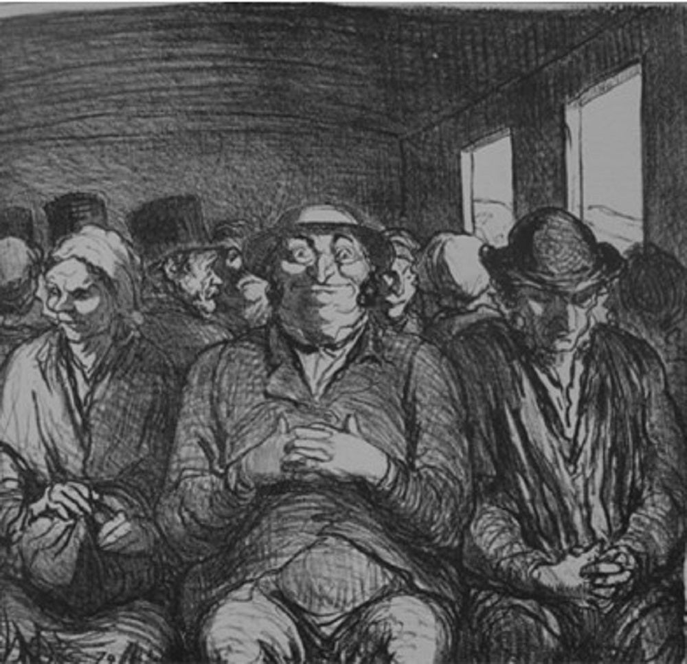 Daumier Chemin de Fer Vive les wagons de troisième classe 1864