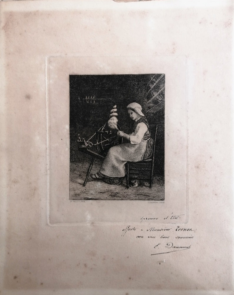 Daumont Fileuse d’Auvergne d'après Millet 1890