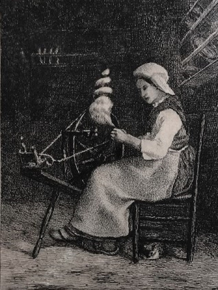 Daumont Fileuse d’Auvergne d'après Millet 1890