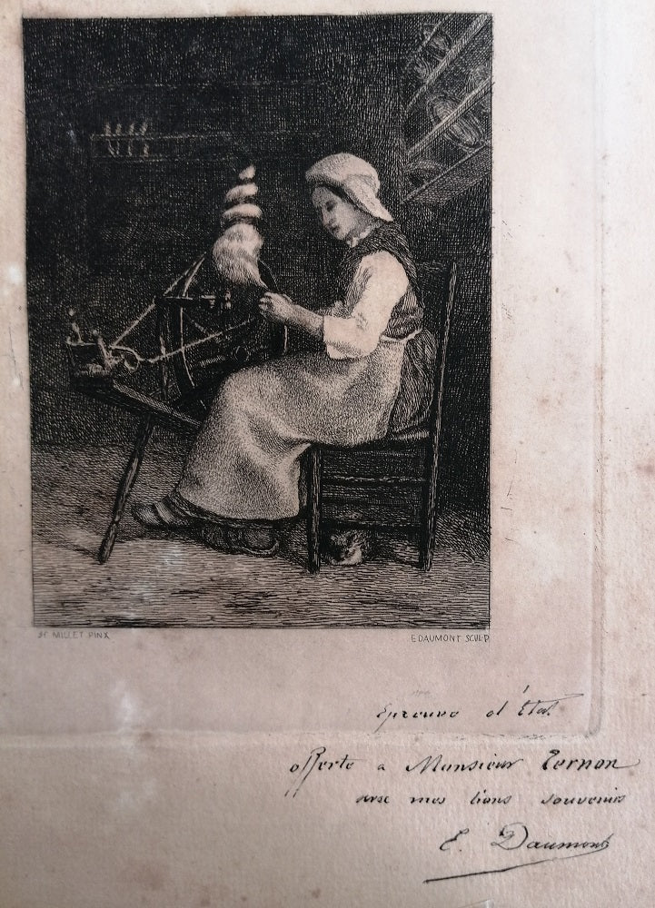 Daumont Fileuse d’Auvergne d'après Millet 1890