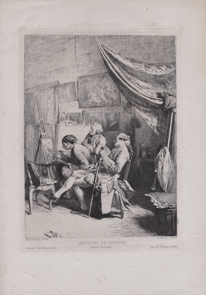 Flameng Meissonier Amateurs de Peinture (1869)