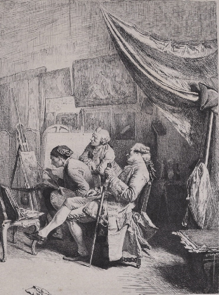 Flameng Meissonier Amateurs de Peinture (1869)