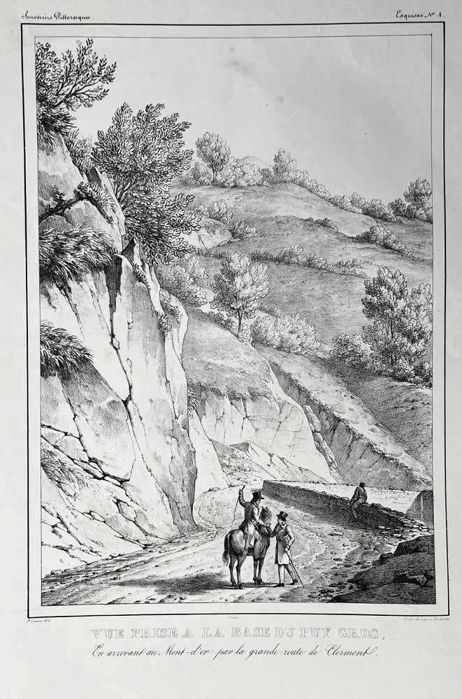 Lacour Vue prise de la base du Puy Gros (1827)
