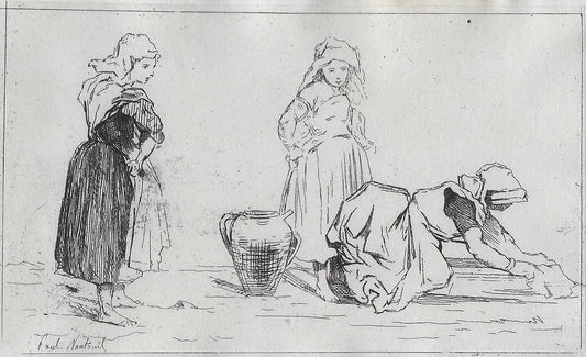 Nanteuil Lavandières bretonnes d'après Célestin Nanteuil (1874)