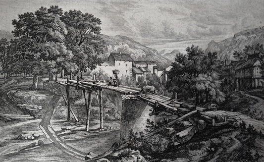 Pennautier Pont sur la Dore Environs de Thiers 19e