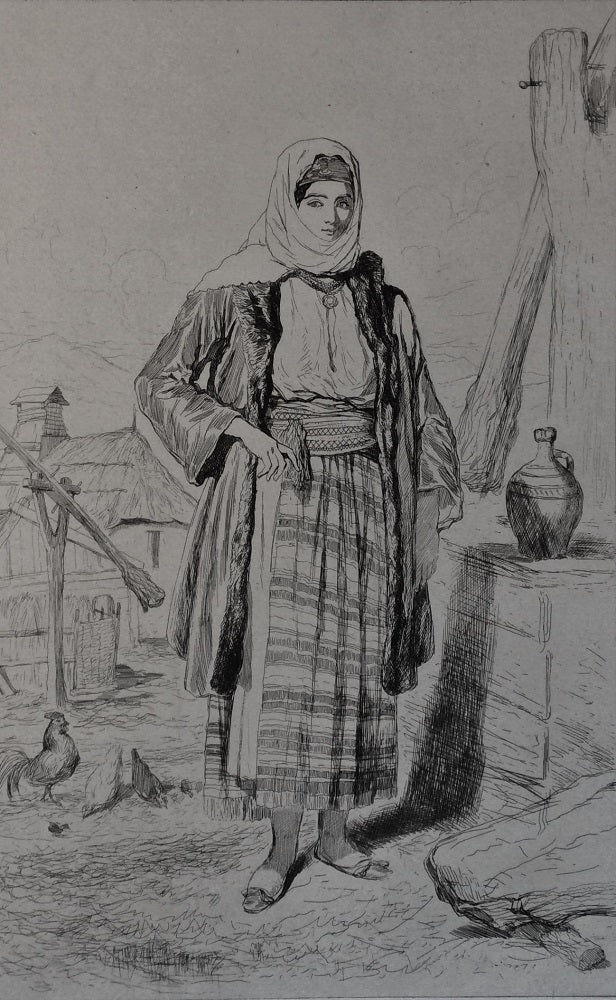 Valério Paysanne devant un puit (1855)