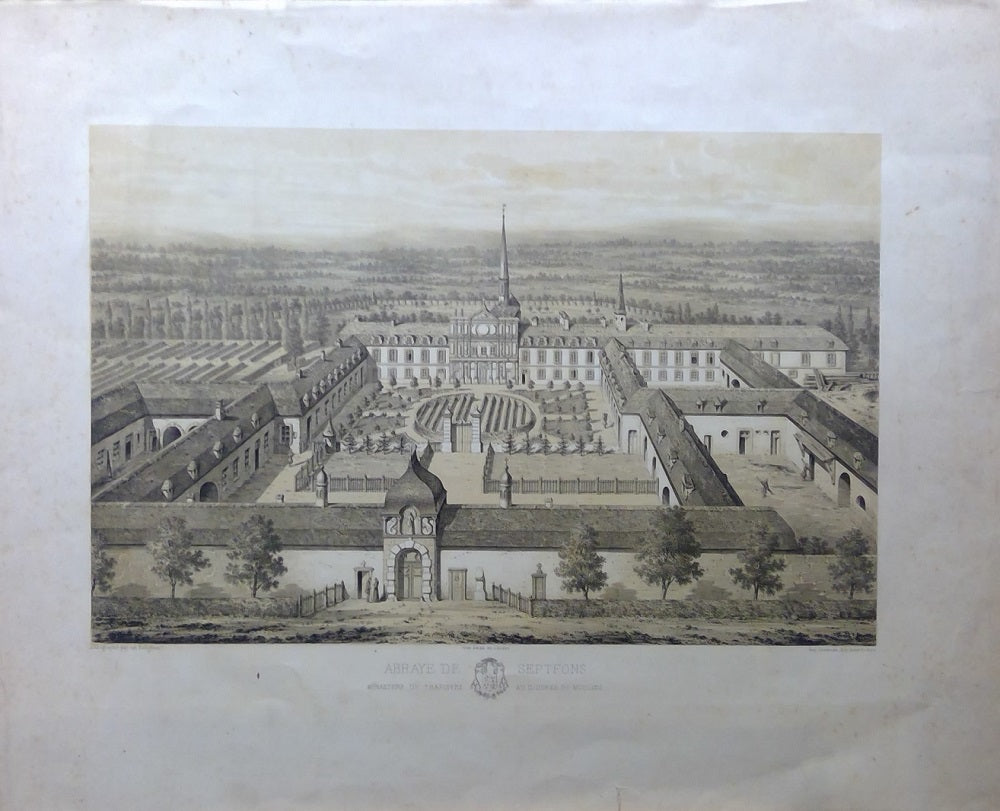 Ec Fr Estampe Abbaye de Septfons (1862) Bourbonnais