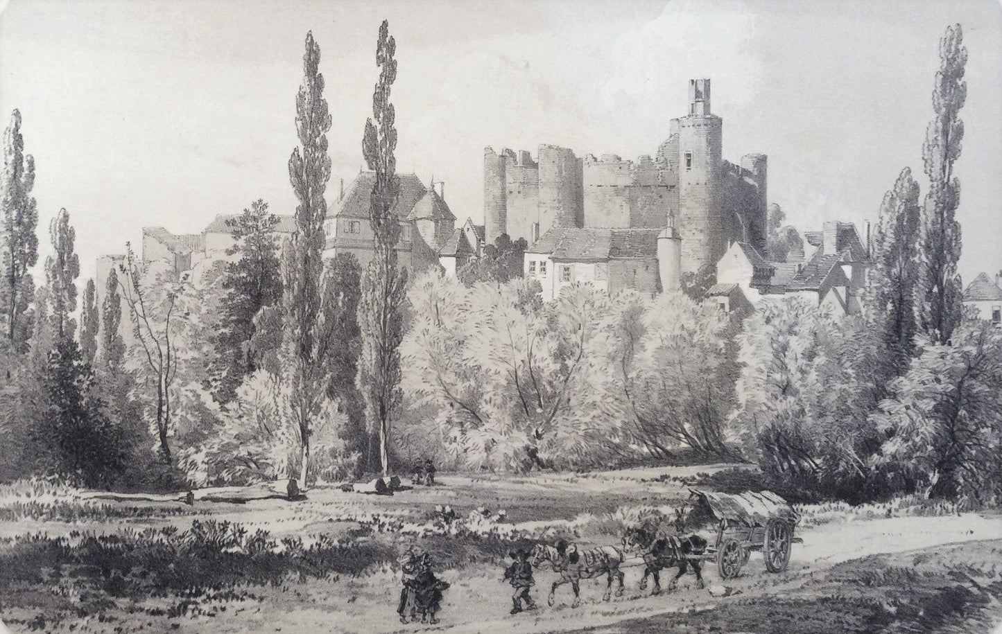 Cicéri Bour Château de Billy (1851) Bourbonnais