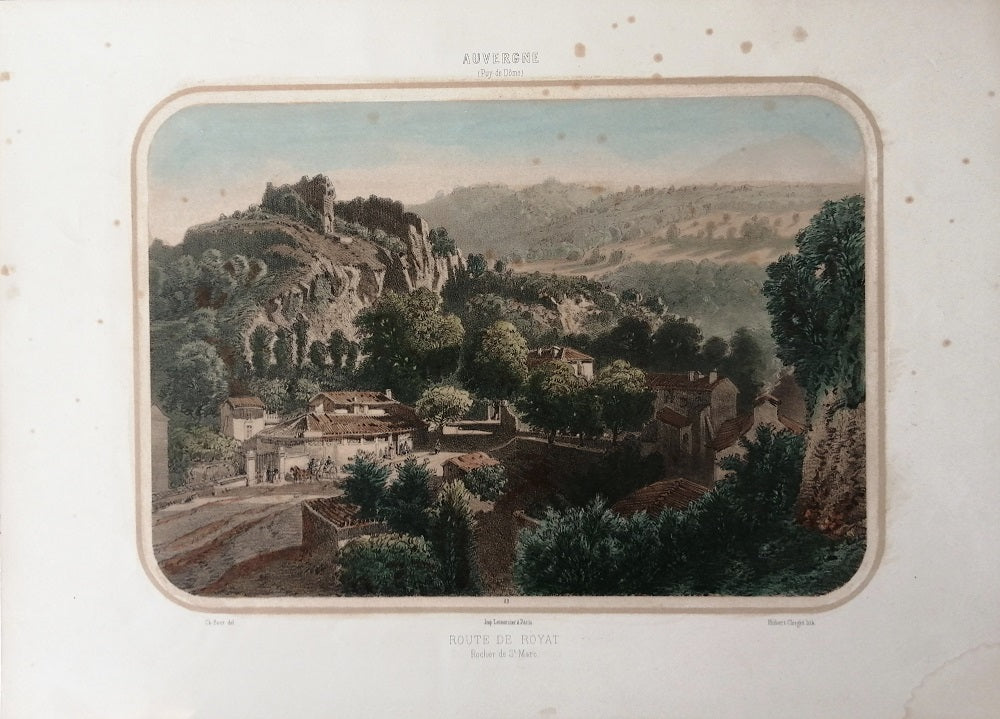 Bour Clerget Route de Royat Rocher de St Marc (1856)