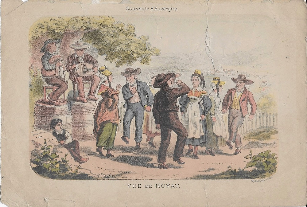 Denis Souvenir d’Auvergne. Vue de Royat Danse Bourrée