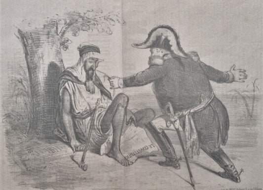 Vernier Le Général Hautpoul réveille la guerre en Algérie Charivari (1851) Humour