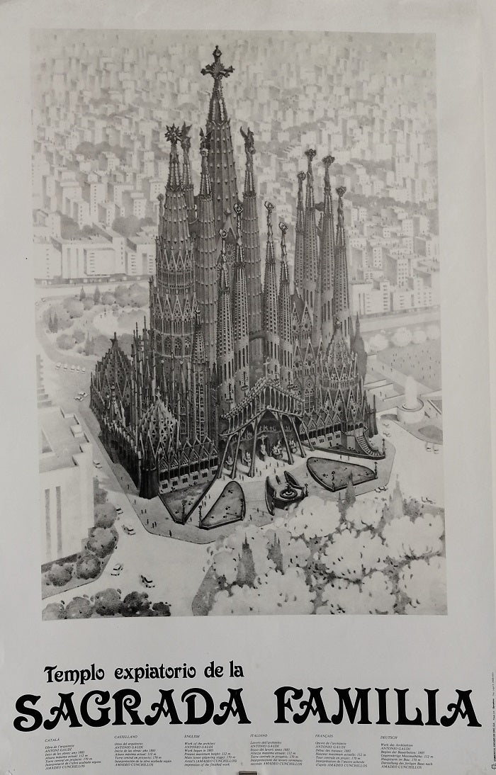 Gaudi Affiche Sagrada Familia Barcelona