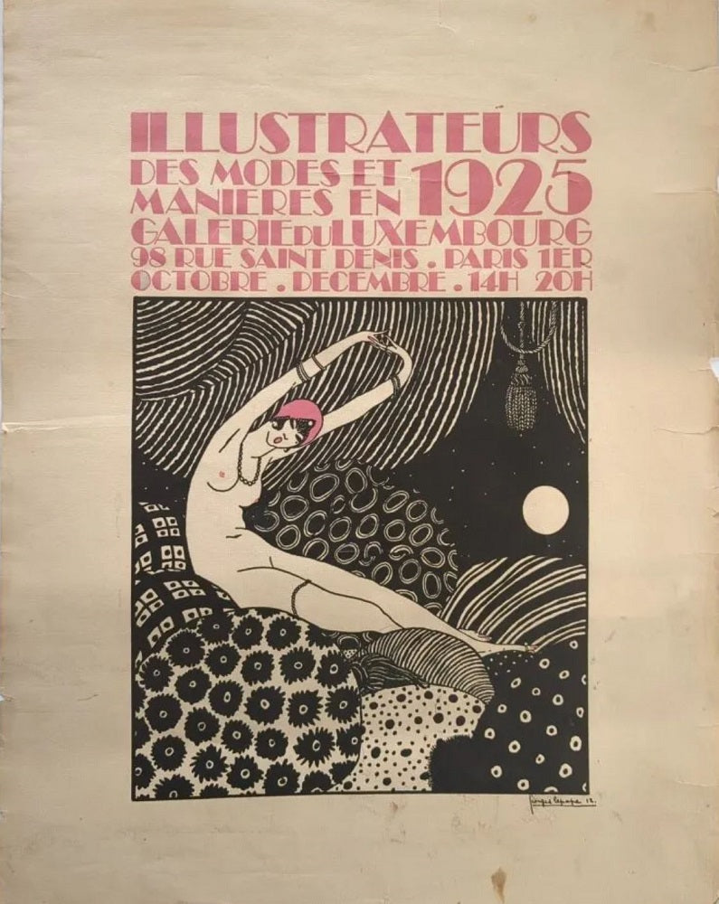 Lepape Affiche Illustrateurs des Modes et Manières en 1925 Luxembourg