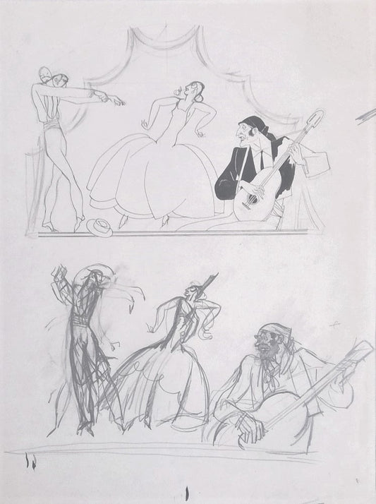 Brunner FLAMENCO DANSEURS ET GUITARISTE