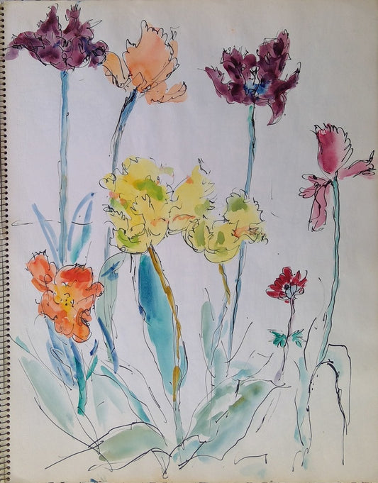 Harentz Dessin Étude de fleurs Nature morte