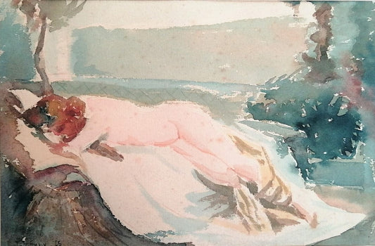 Jaffeux Étude de nu allongé (1945)