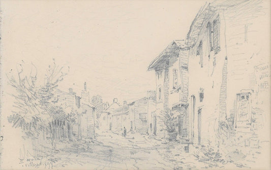 Noirot 95 Rue à Villerest Dessin 1898