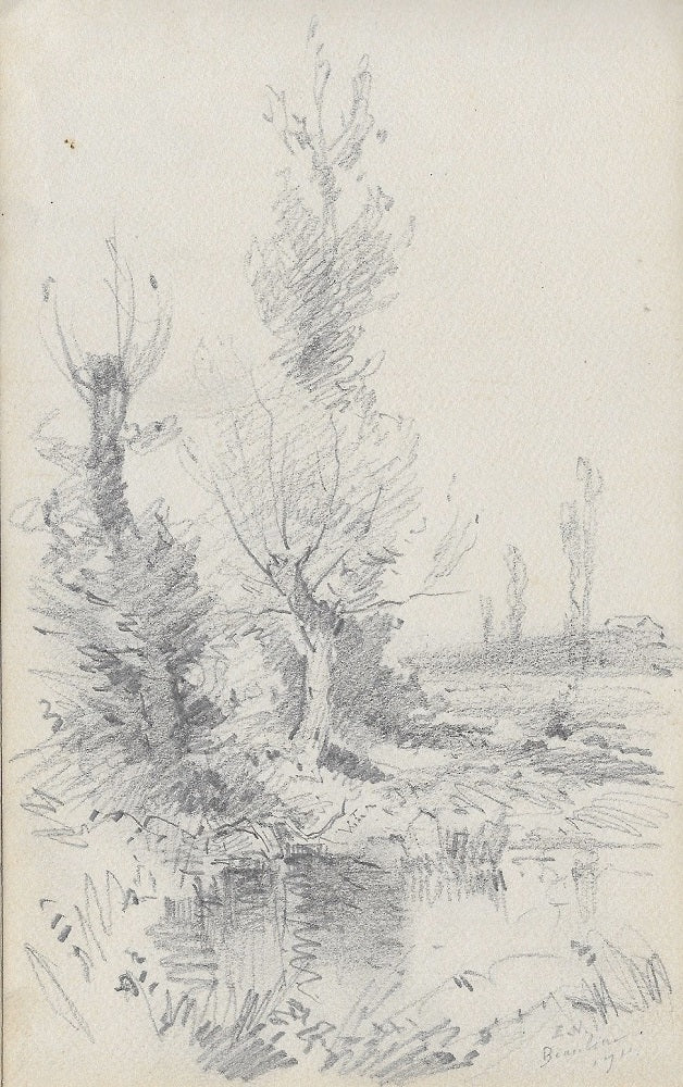 Noirot 71 Arbres au bord d’une mare Beaulieu Riorges (1911)