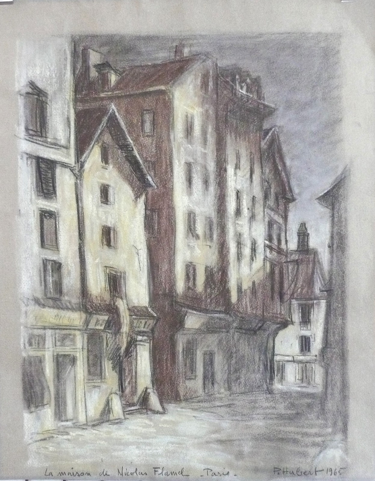 Hubert Paris Maison de Nicolas Flamel à Paris 1965