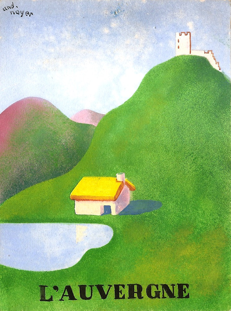 Noyer Dessin Lac d'Auvergne  (20e)