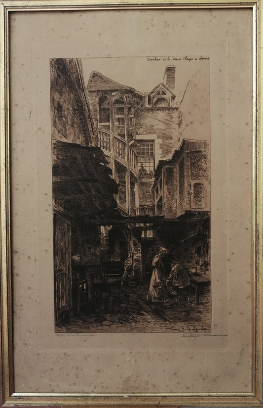 Chalandre Escalier de la mère Oleyer, à Nevers (1908)
