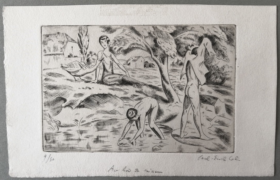 Colin Au bord du ruisseau 1928