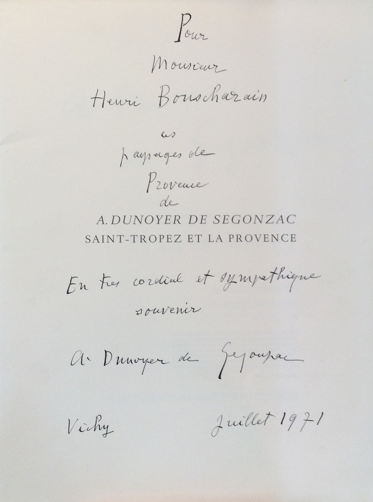 Dunoyer de Segonzac Sous-bois en Provence 1964