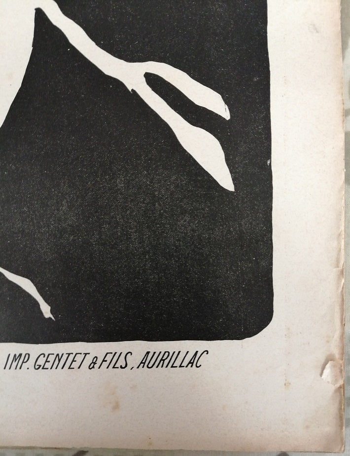 Fonfreide Affiche Le Nouvelliste du Cantal 1905 Blanc