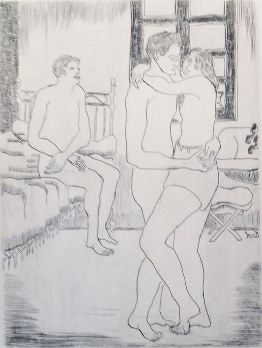 Krol Couple nu debout avec un homme nu assis sur un lit 16/25