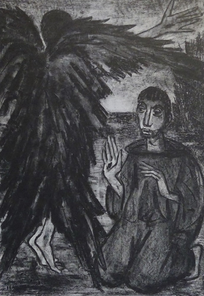 Loisel Saint François réconforté par un ange (EA, 1961)