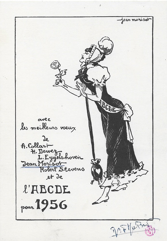 Morisot Vœux ABCDE 1956 Ex-Libris