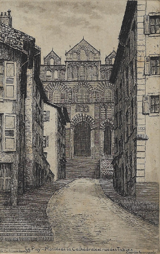 Schlumberger Le Puy Montée de la Cathédrale et rue des Tables Velay